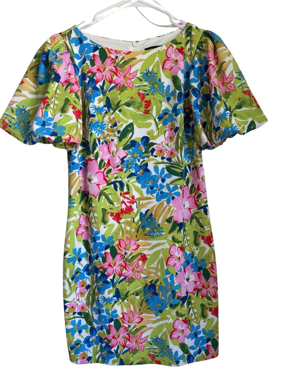 Jessica Howard Petite Floral Puff Dress